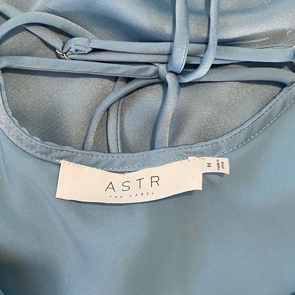 Cowl Dress in Sky Blue- ASTR THE LABEL - Picture 8 of 11